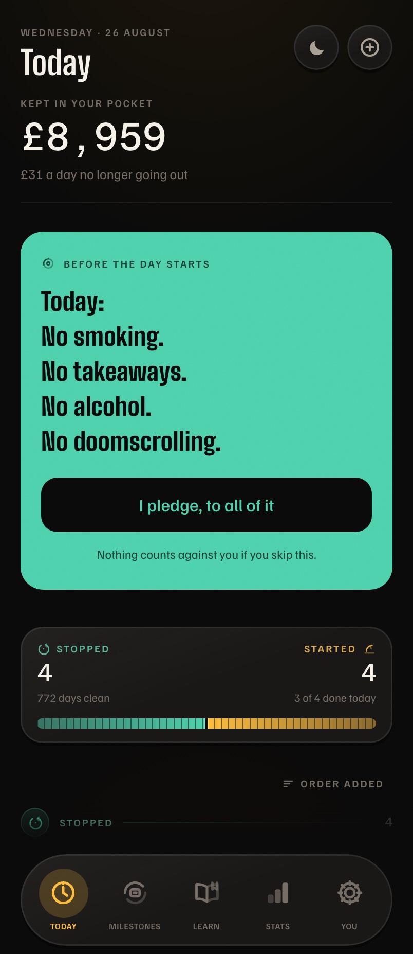 Days Strong on iPhone: today